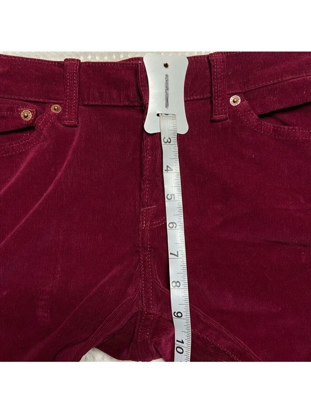 Lucky Brand Burgundy Corduroy Zoe Skinny Jeans 10/30 - Picture 6 of 7